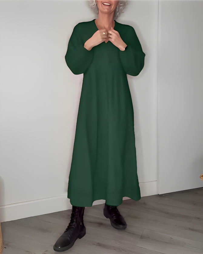 Levoire | Femmes Élégante Robe Maxi Longue Vert