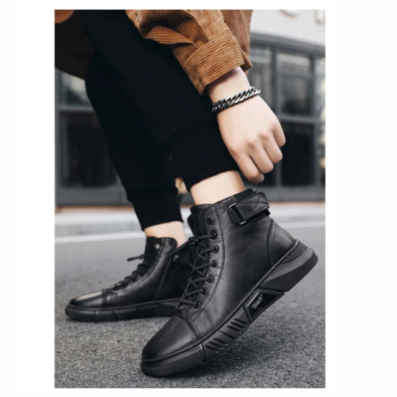 Levoire | Bottes en cuir noires et chaudes