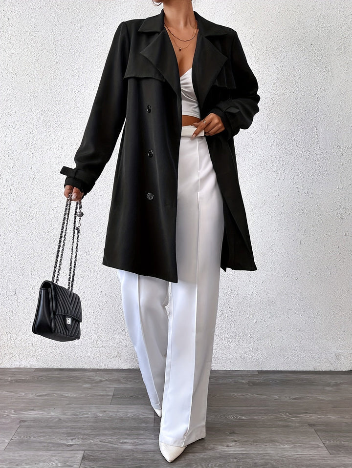 Levoire | Manteau En Tissu Réversible À Double Épaisseur Avec Ceinture À Nouer