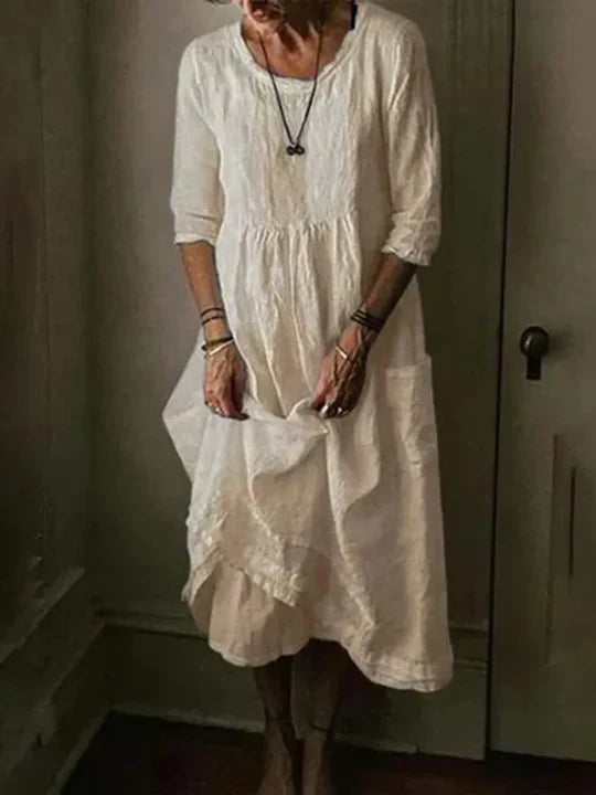 Levoire | Robe D'Été Bleu Ciel Beige