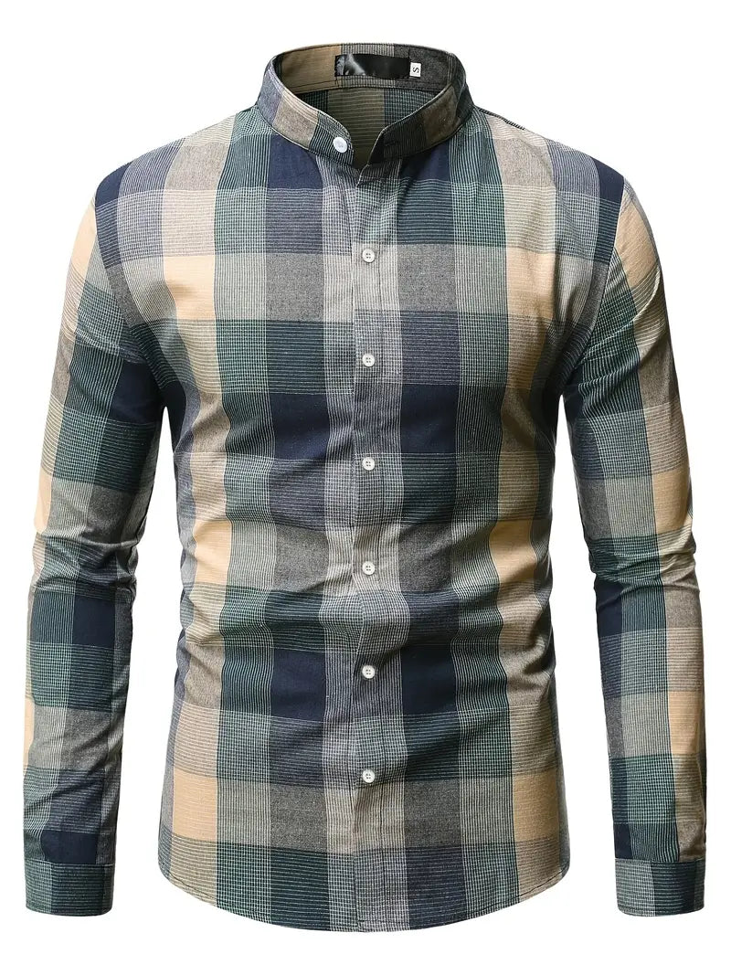 Levoire | Chemise À Carreaux Classique Pour Homme Gris