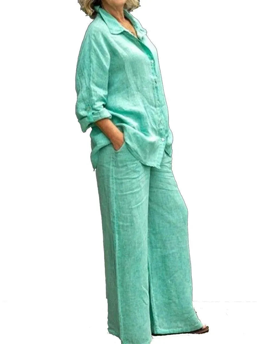 Levoire | Robe femme avec pantalons et chemise décontractée