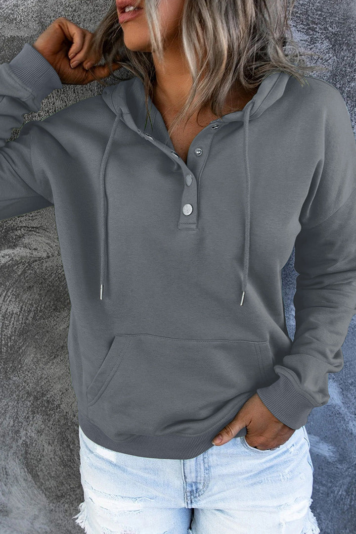 Levoire | Sweat À Capuche En Fleece Avec Détails En Bouton