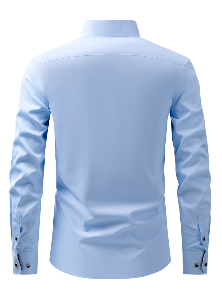 Levoire | Chemise D'Affaires À Manches Longues De Couleur Contrastée