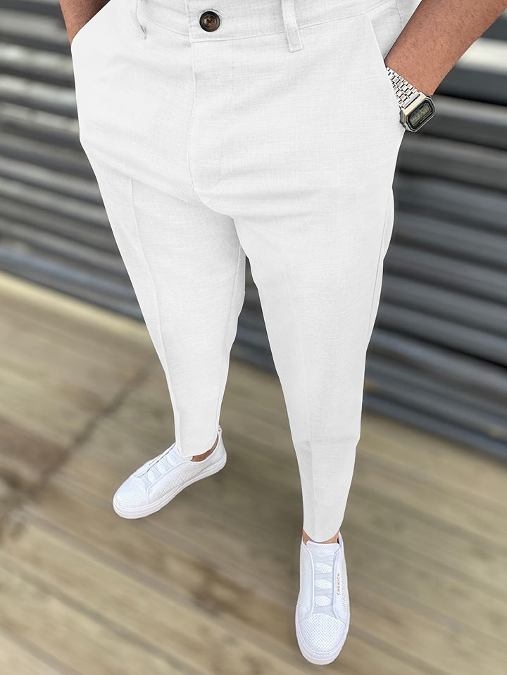 Levoire | Élégant Costume Pantalons Pour Hommes Blanc