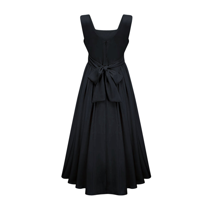 Levoire | Robe Midi Plissée À Col Rectangulaire