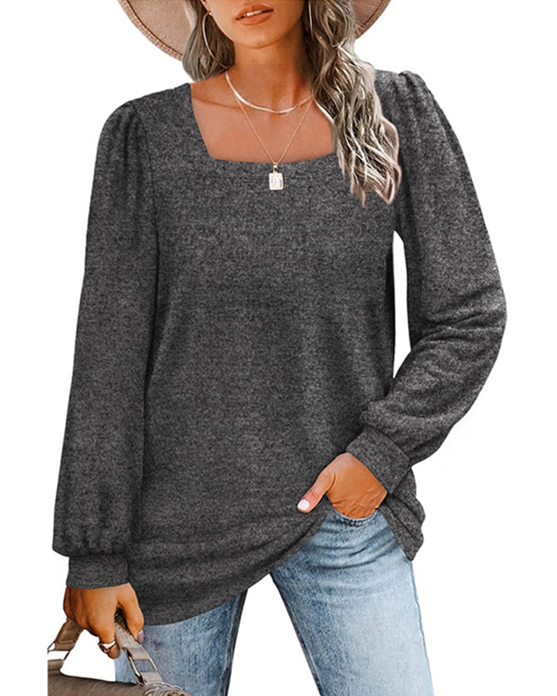 Levoire | T-shirt à manches longues élégante Gris foncé