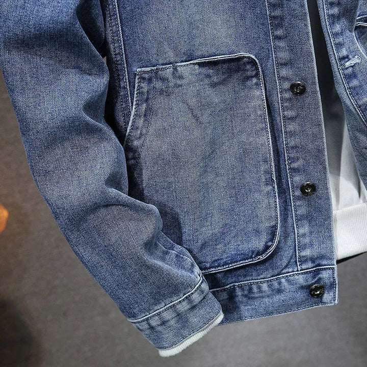 Levoire | Veste En Denim À Manches Longues Avec Boutons