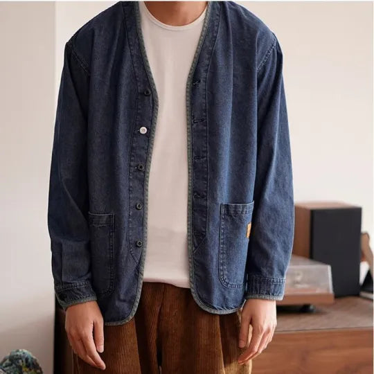 Levoire | Veste Chore Classique en Denim Indigo