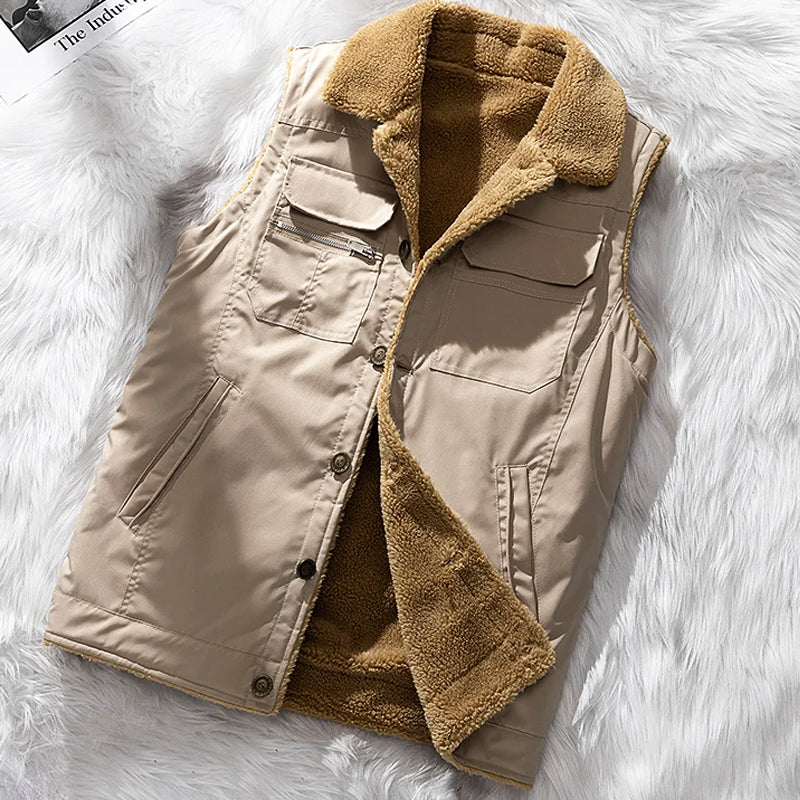 Levoire | Gilet Randonnée Homme Polaire Khaki
