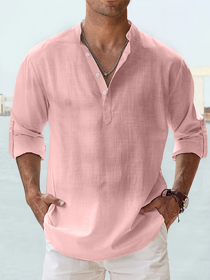 Levoire | Chemise Homme Rento À Manches Longues Couleur rose pâle