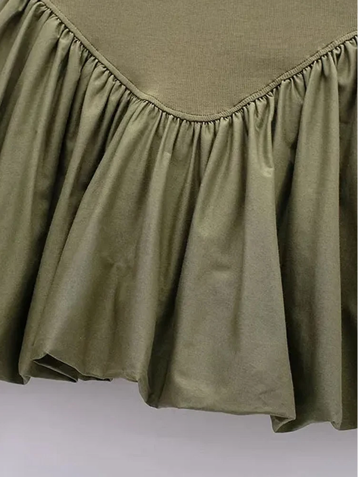 Levoire | Robe En Popeline Mini Avec Manches Bouffantes