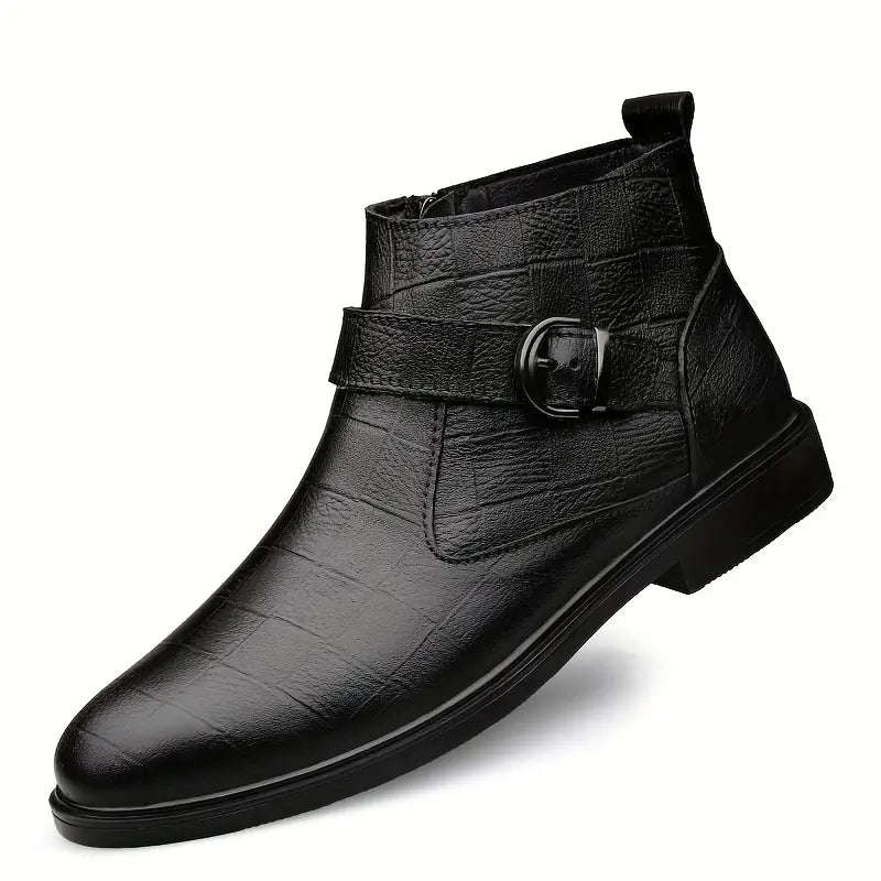 Levoire | Ranger Chaussures En Cuir Pour Hommes Musta