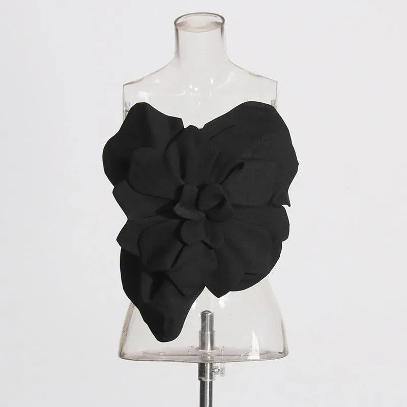 Levoire | Poche sans dos avec fleur tridimensionnelle