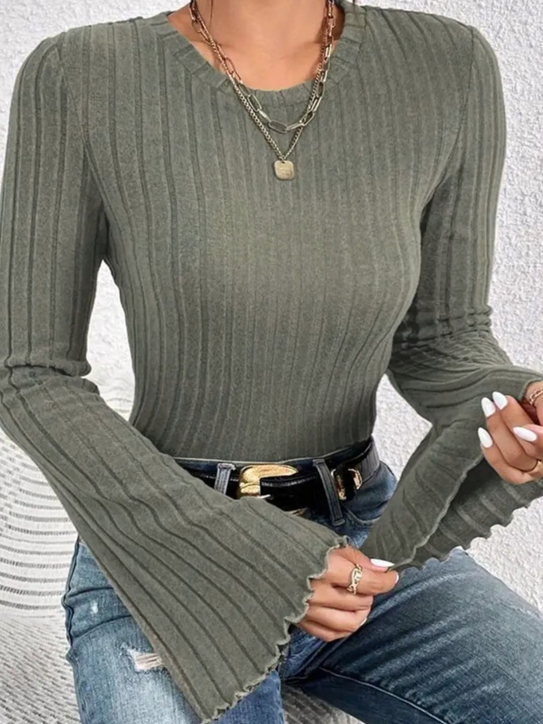 Levoire | Ribba col rond loose T-shirt