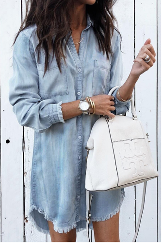 Levoire | Robe Chemise En Denim Pour Femmes