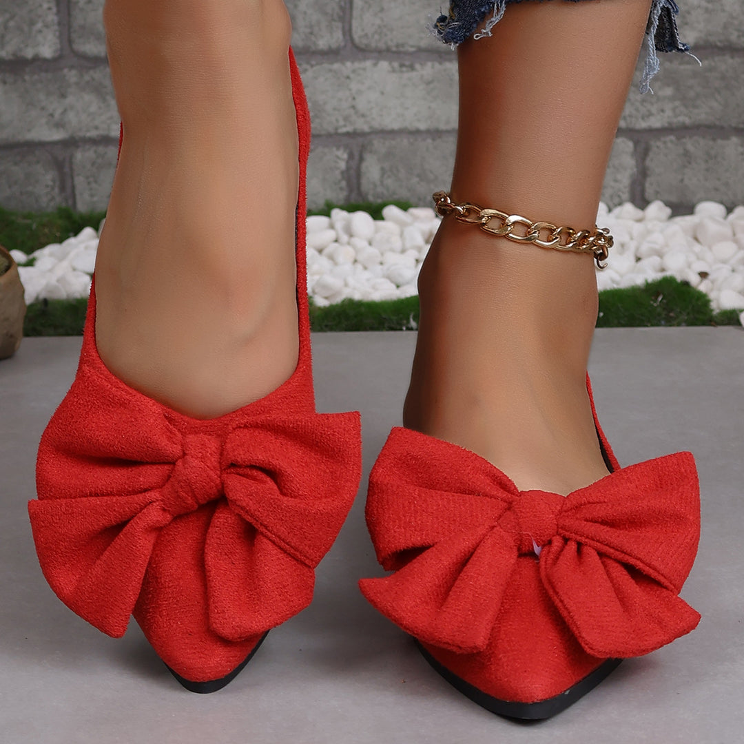 Levoire | Chaussures plates avec un grand nœud