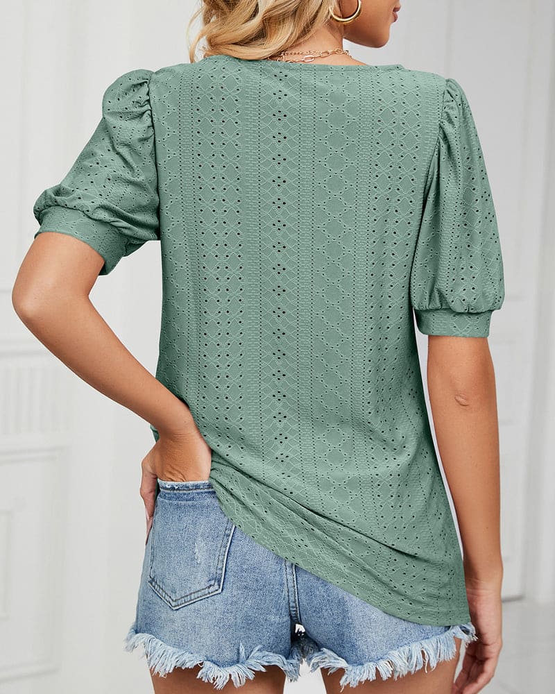 Levoire | T-Shirt En Une Couleur Uniforme Avec Manches Courtes
