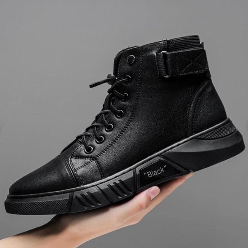 Levoire | Bottes en cuir noires et chaudes