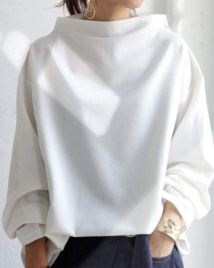 Levoire | Chemisier Femme Avec Coupe Lâche Et Manches Longues Blanc