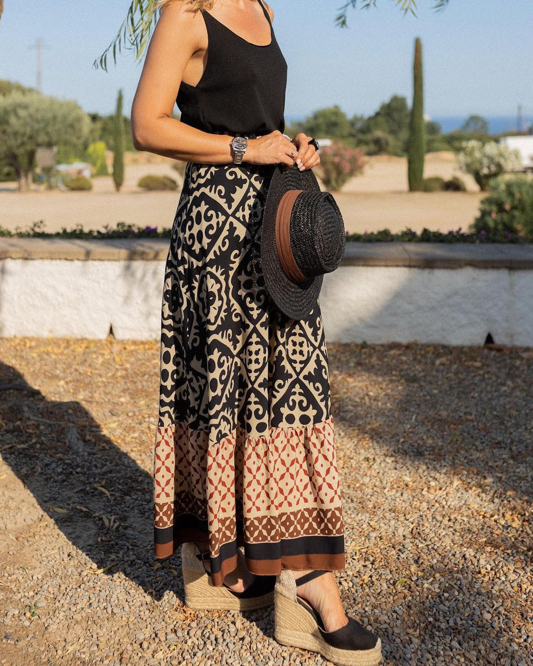 Levoire | Jupe Longue Boho Imprimée
