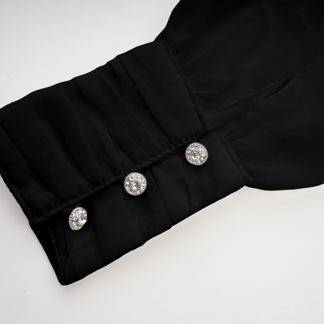 Levoire | Blouse Et Jupe En Tulle Asymétrique Ensemble Coordonné Noir