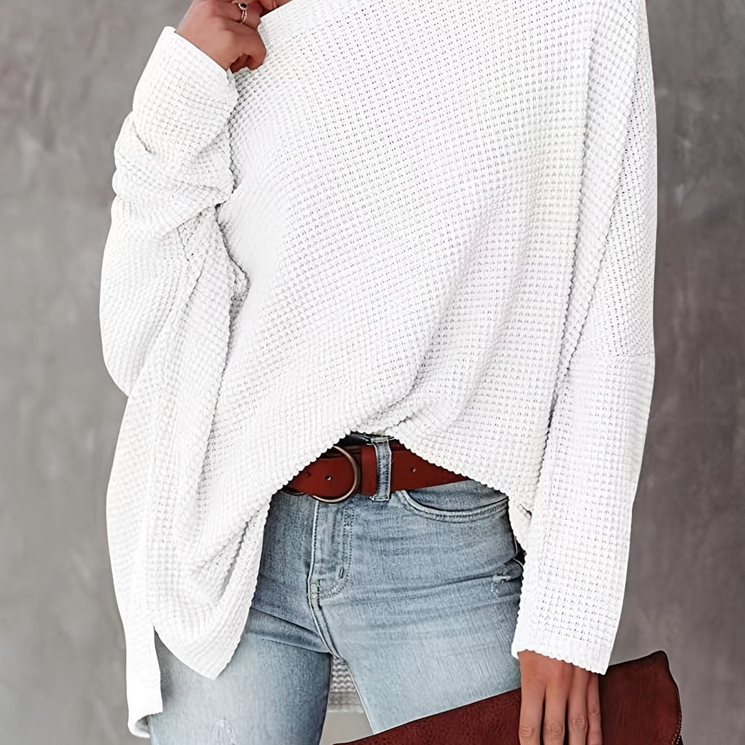 Levoire | Pull En Tricot À Épaules Dénudées À Manches Longues Grande Taille Blanc