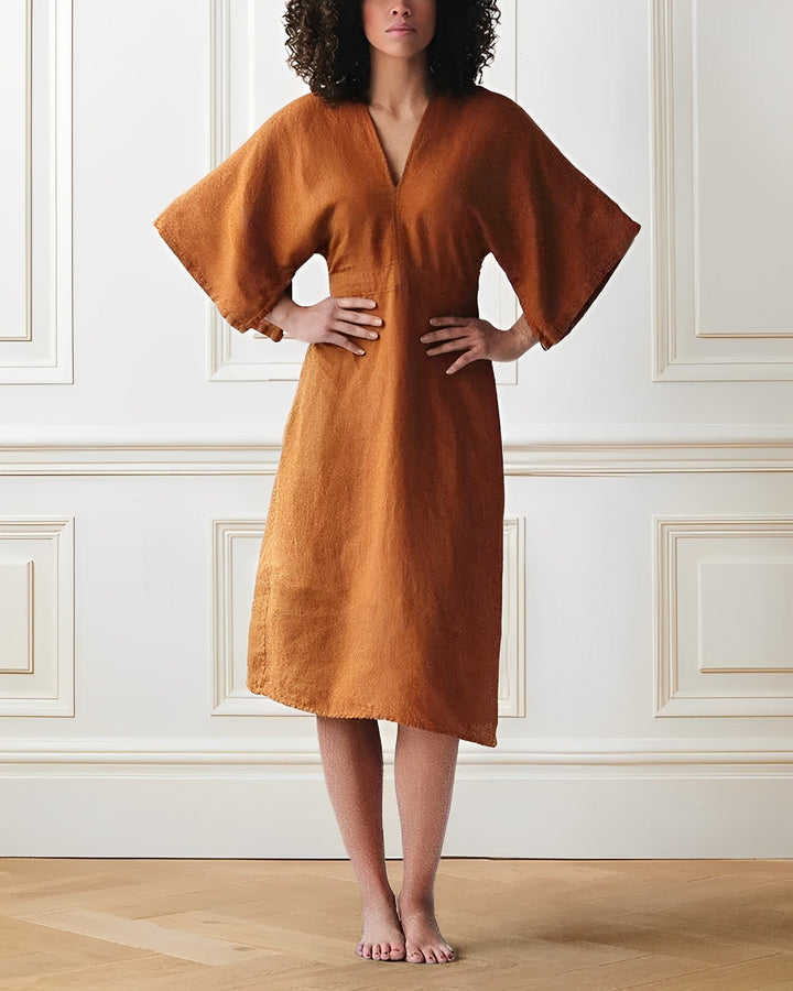 Levoire | Robe En Lin Élégante Braun