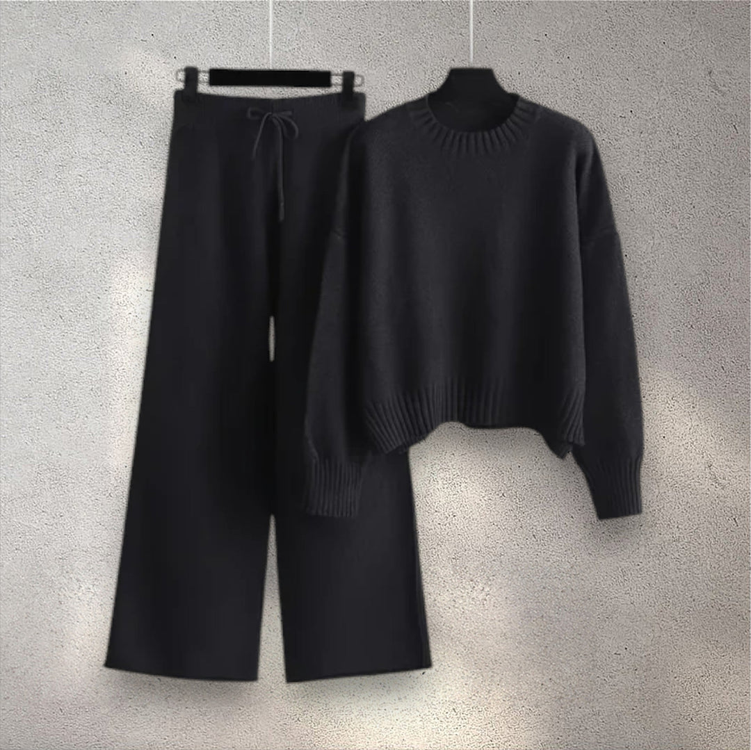 Levoire | Ensemble brodé relaxant Noir Une taille (S-2XL)