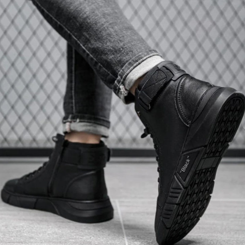 Levoire | Bottes en cuir noires et chaudes