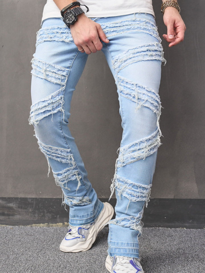 Levoire | Jean Bootcut Relaxant Avec Détail À Frange Bleu