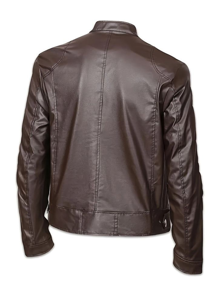 Levoire | Veste En Cuir Pu Stylée Pour Hommes Avec Blocs De Couleur