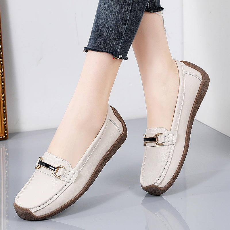 Levoire | Mocassins Plats Confortables Pour Femmes Avec Lacets Beige 39