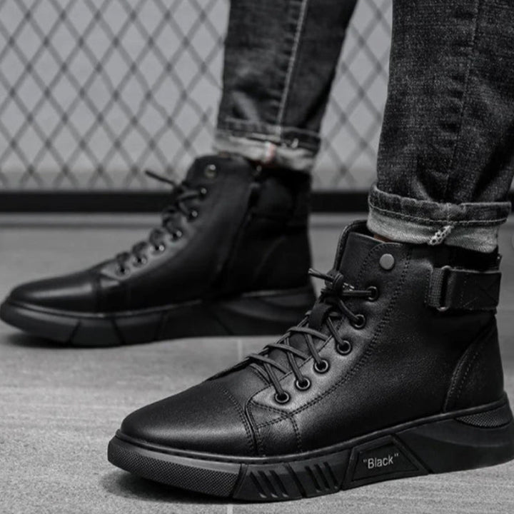 Levoire | Bottes en cuir noires et chaudes