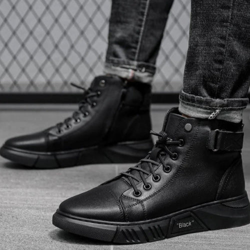 Levoire | Bottes en cuir noires et chaudes