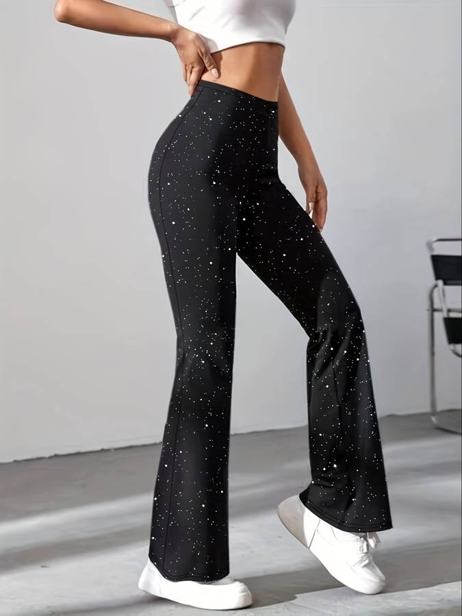 Levoire | Housut Kiiltävä Lehden Housu Glamouröörisiä Illan Ulkoasuja Varten