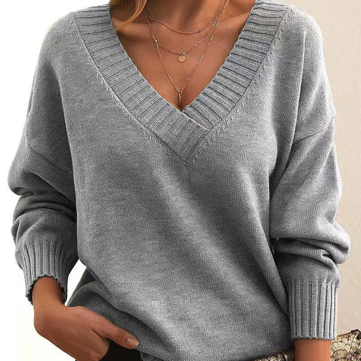 Levoire | Pull En Cachemire Avec Décolleté En V Gris