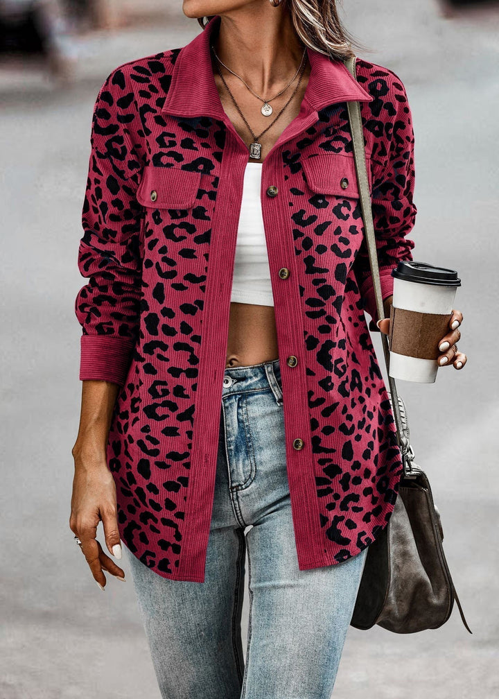 Levoire | Veste À Imprimé Léopard Pour Femme Rouge foncé