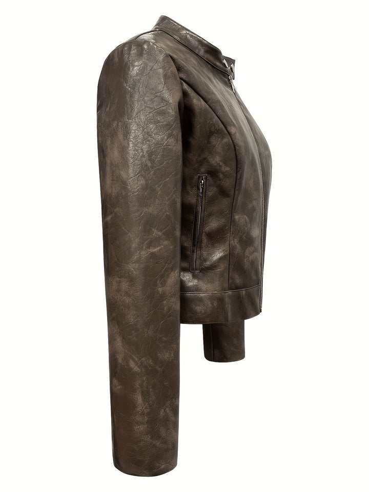 Levoire | Veste Bomber En Cuir Pu Zippée Pour Hommes