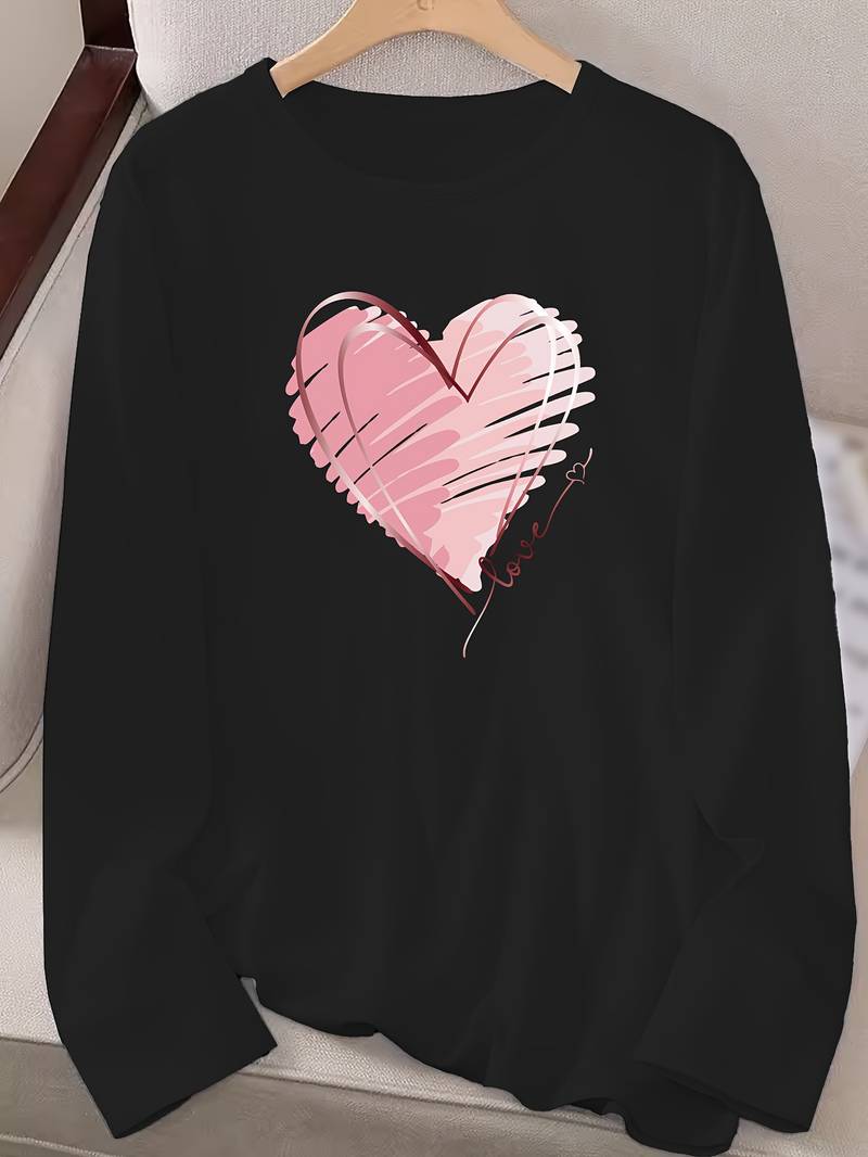 Levoire | T-shirt Manches Longues Imprimé Cœur et Amour