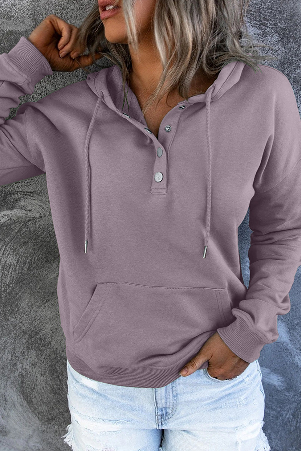 Levoire | Pull Fleece Chaud Avec Capuche Et Boutons