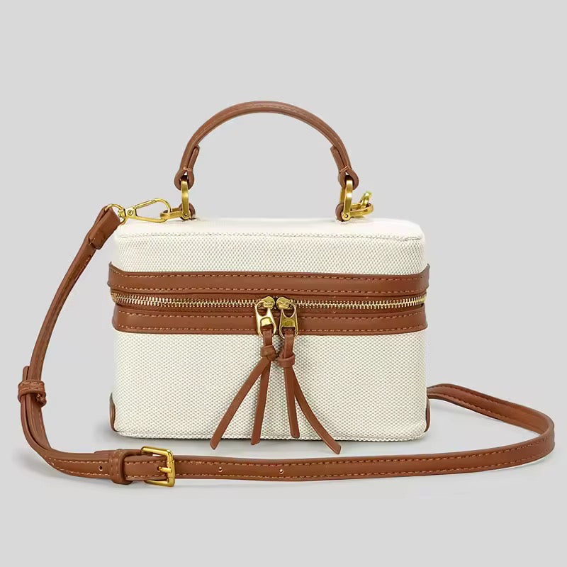Levoire | Sac À Épaule Élégant En Toile Et Cuir