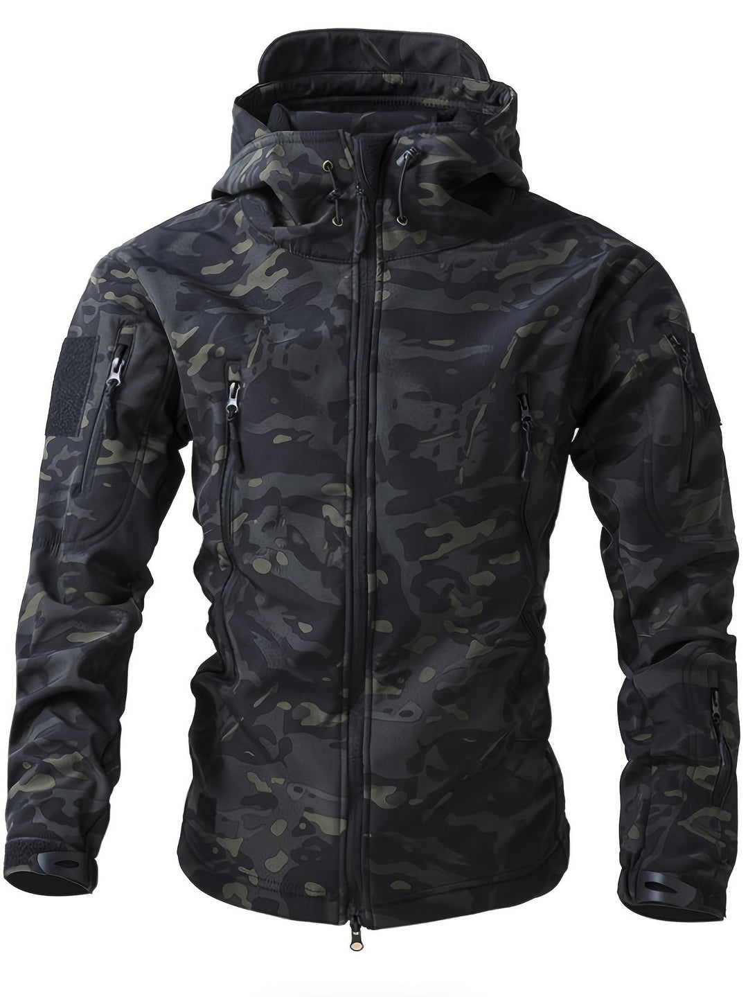 Levoire | Veste De Vent Chaude En Polaire Pour Hommes Avec Capuche Multicolore