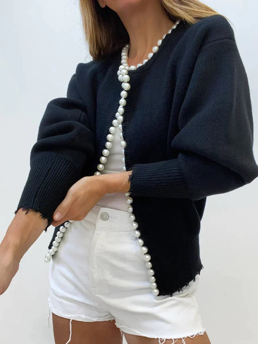 Levoire | Gilet pull avec perles