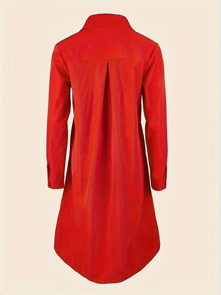 Levoire | Robe Chemise Unie À Boutons Simples