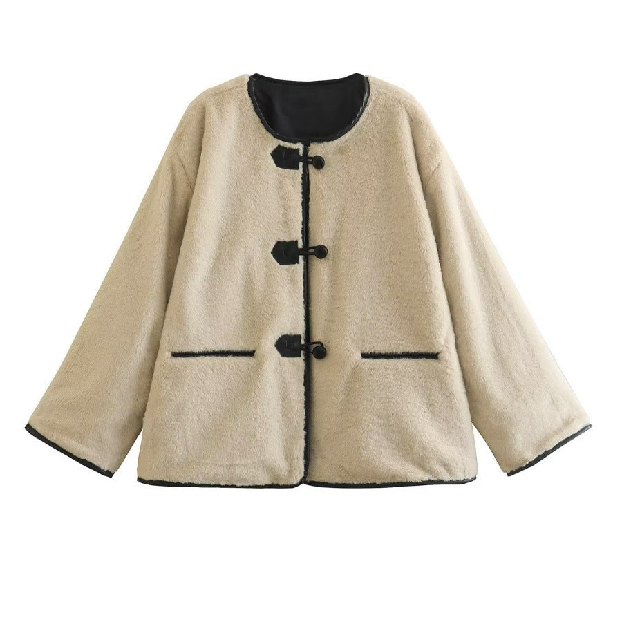 Levoire | Manteau En Laine D'Agneau Avec Liste De Boutonnage Simple