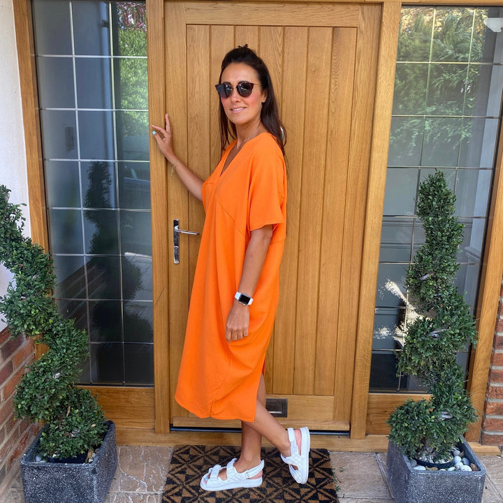 Levoire | Robe Midi Avec Décolleté En V