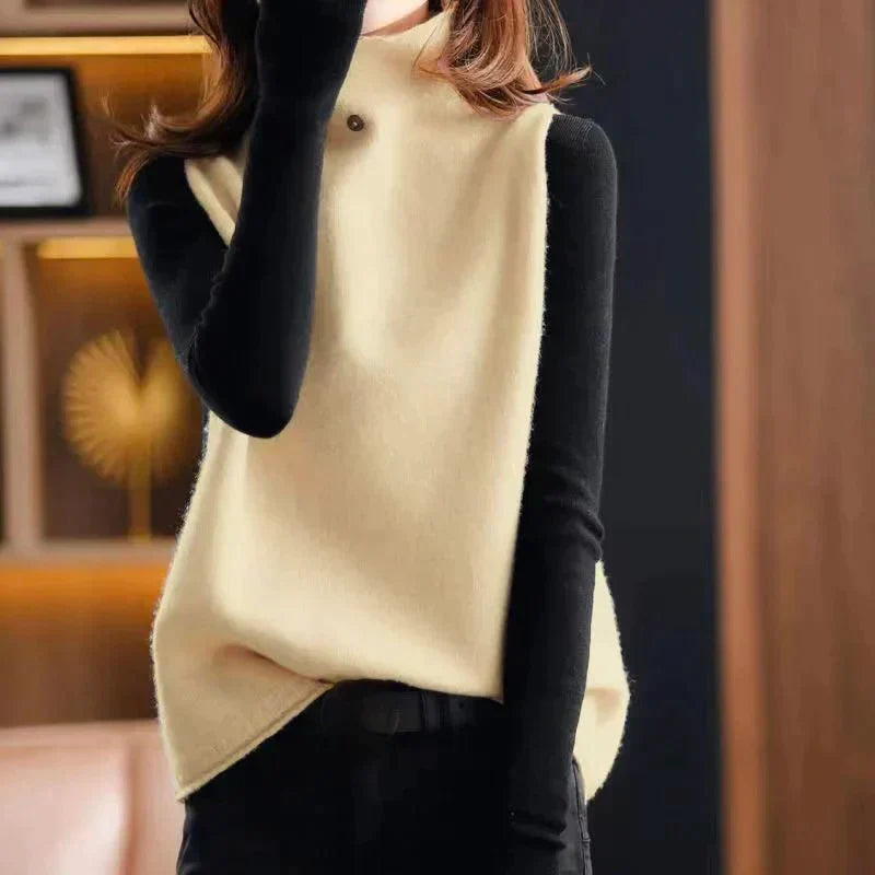 Levoire | V-col chemisier Beige