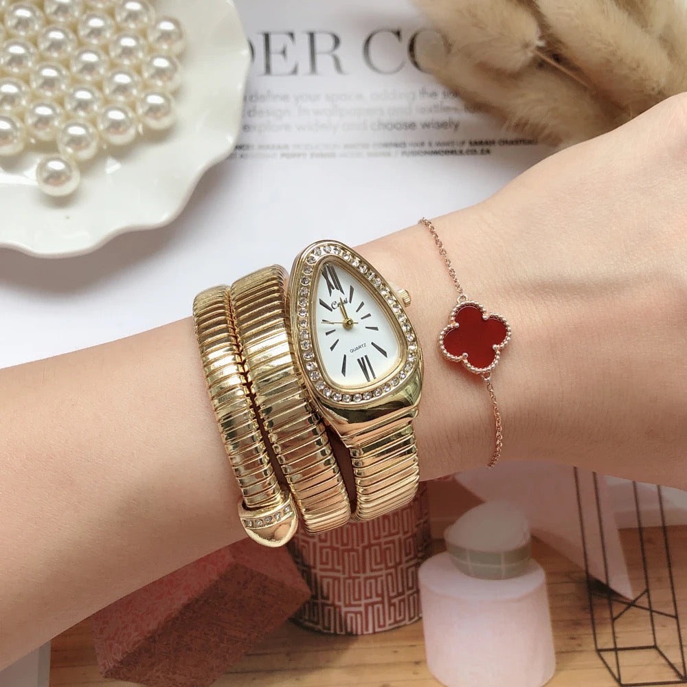 Levoire | Montre Bracelet Enroulée En Or Luxueux Or blanc