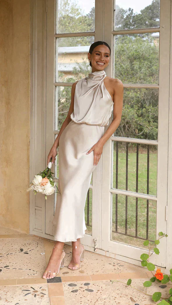 Levoire | Robe Satinée Évasée Samppanja